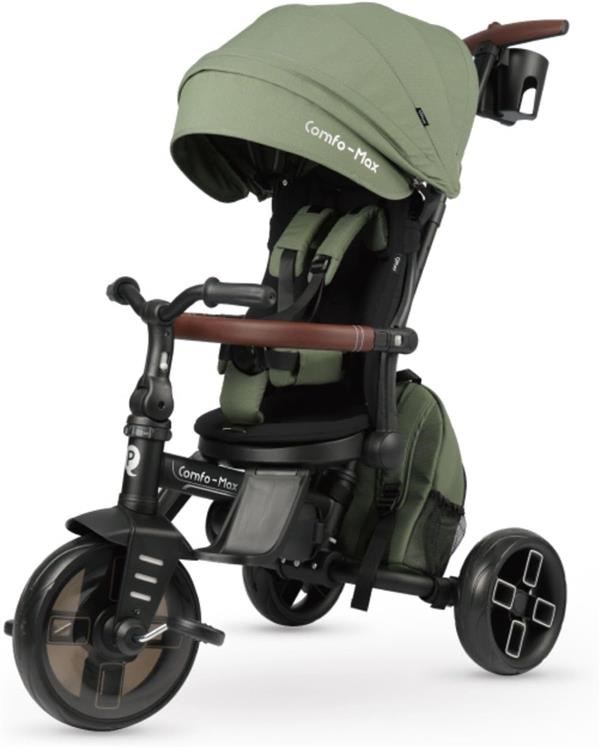 Triciclo evolutivo QPLAY Comfo Max 7 in 1 multi accessoriato, fronte strada e fronte mamma, reclinabile, adatto a bambini dai 10 ai 72 mesi, pieghevole, portata fino a 25 kg GREEN Triciclo evolutivo QPLAY Comfo Max 7 in 1 multi accessoriato, fronte strada e fronte mamma, reclinabile, adatto a bambini dai 10 ai 72 mesi, pieghevole, portata fino a 25 kg GREEN