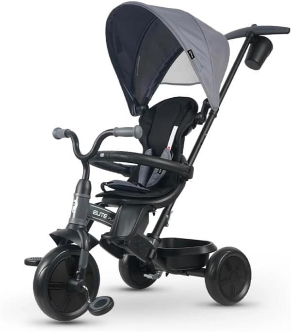 Triciclo Evolutivo QPLAY Elite Platinum 6 in 1 con sedile girevole a 360°, per bambini da 10 a 36 mesi, Maniglione direzionale, Capottina XL, Poggiapiedi e cestino GREY Triciclo Evolutivo QPLAY Elite Platinum 6 in 1 con sedile girevole a 360°, per bambini da 10 a 36 mesi, Maniglione direzionale, Capottina XL, Poggiapiedi e cestino GREY