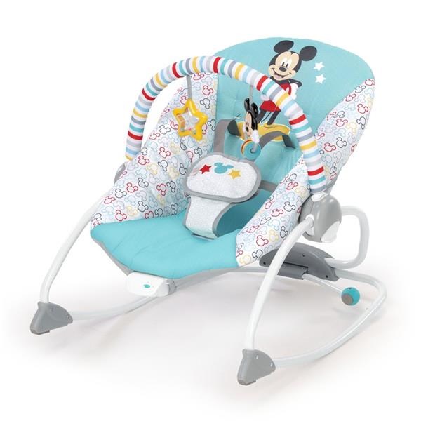 Sdraietta DISNEY MICKEY MOUSE ROCKER fino ai 18 kg reclinabile con Vibrazioni e Arco Giochi