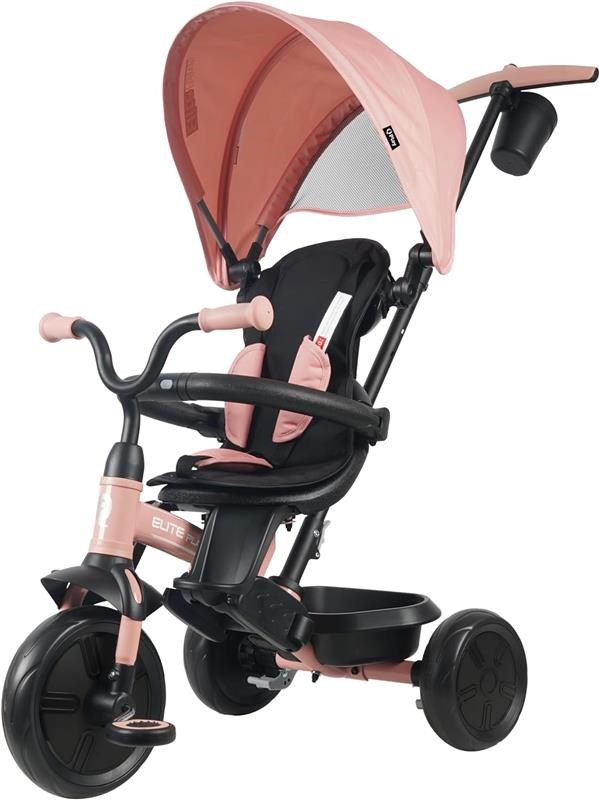 Triciclo Evolutivo QPLAY Elite Platinum 6 in 1 con sedile girevole a 360°, per bambini da 10 a 36 mesi, Maniglione direzionale, Capottina XL, Poggiapiedi e cestino ROSA Triciclo Evolutivo QPLAY Elite Platinum 6 in 1 con sedile girevole a 360°, per bambini da 10 a 36 mesi, Maniglione direzionale, Capottina XL, Poggiapiedi e cestino ROSA
