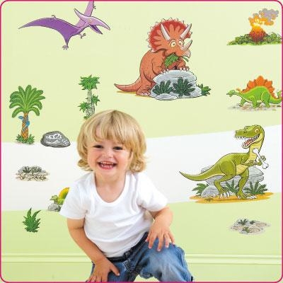 Steakers adesivi da cameretta isola dei dinosauri elebebe.com Pareti cameretta bimbo con dinosauri
